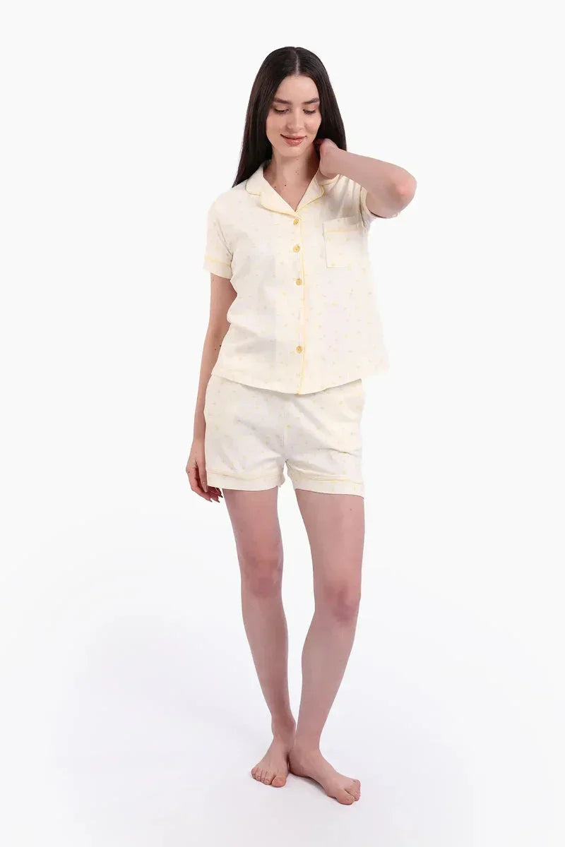 Carina - Pyjama Set with Yellow Hearts 5