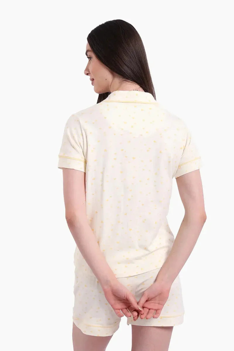 Carina - Pyjama Set with Yellow Hearts 3
