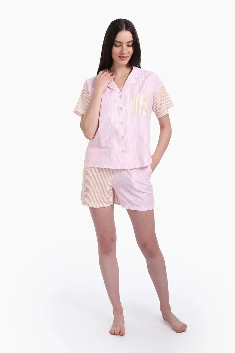 Striped Color Block Pyjama Set - Carina 4