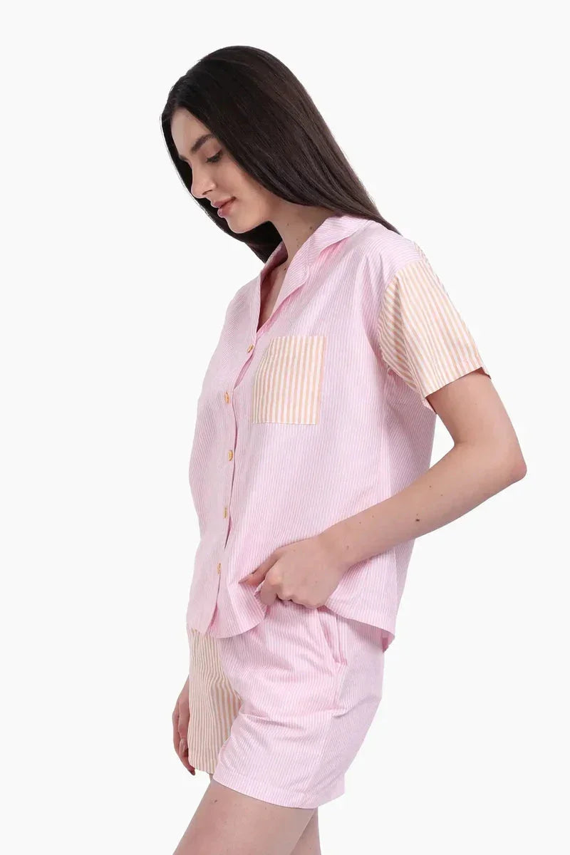 Striped Color Block Pyjama Set - Carina 5