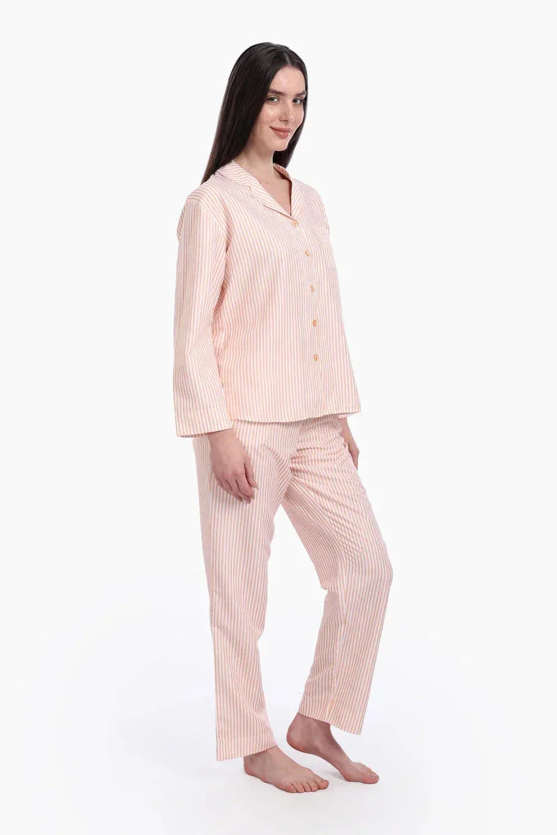 Pyjama Set with Orange Stripes - Carina 2