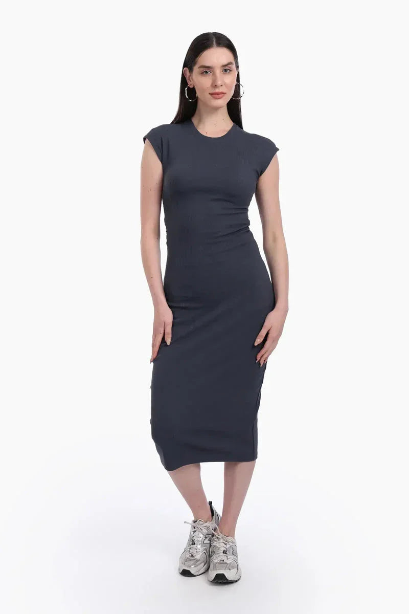 Carina - Ribbed Cotton Slim Fit Dress 2