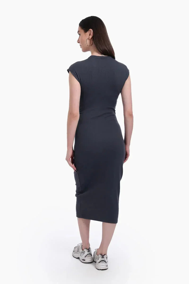 Carina - Ribbed Cotton Slim Fit Dress 6