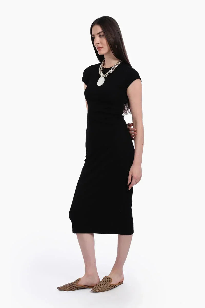 Carina - Ribbed Cotton Slim Fit Dress 3