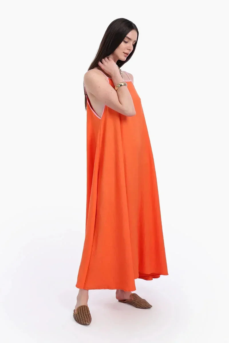 Carina - Orange Relaxed Fit Lounge Dress 3