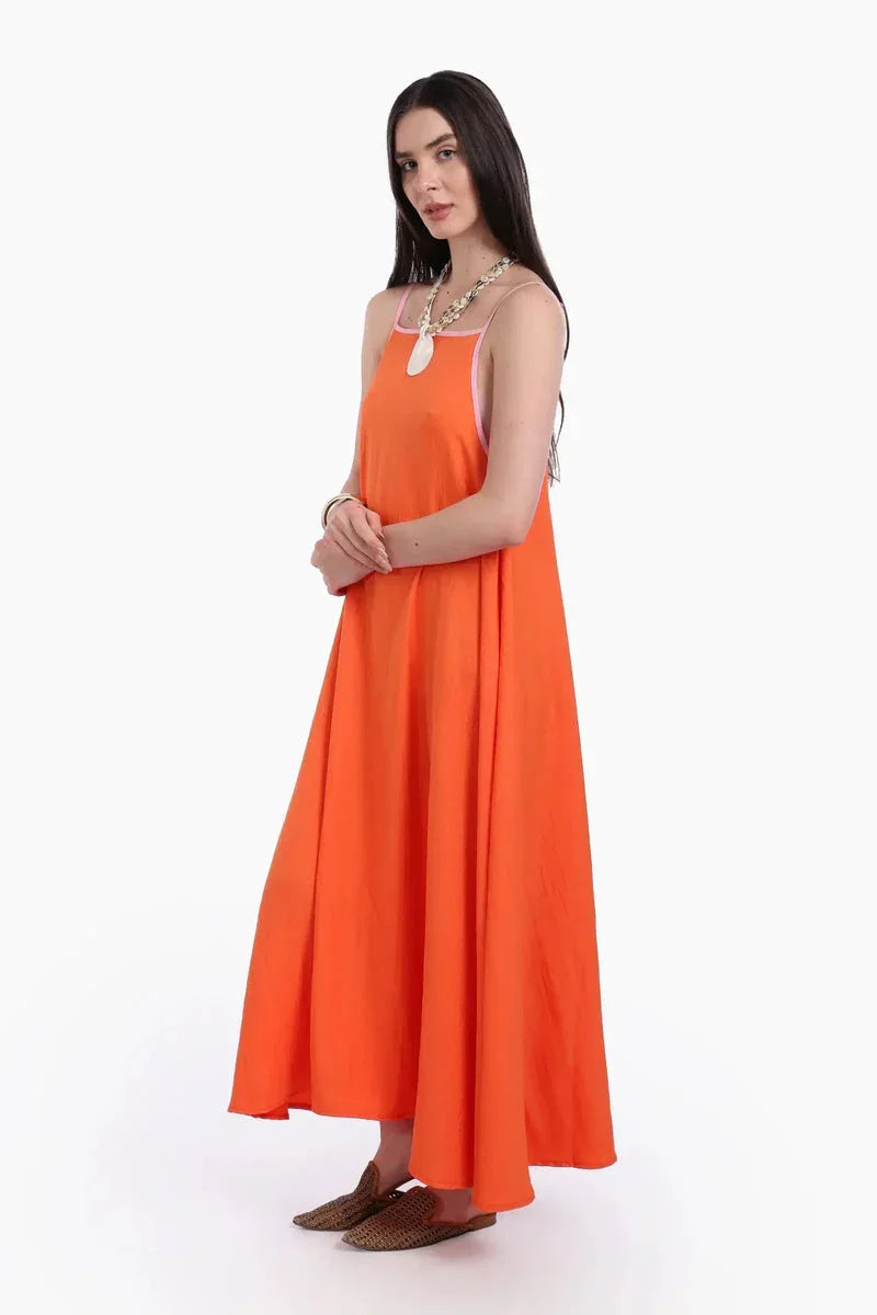 Carina - Orange Relaxed Fit Lounge Dress 5