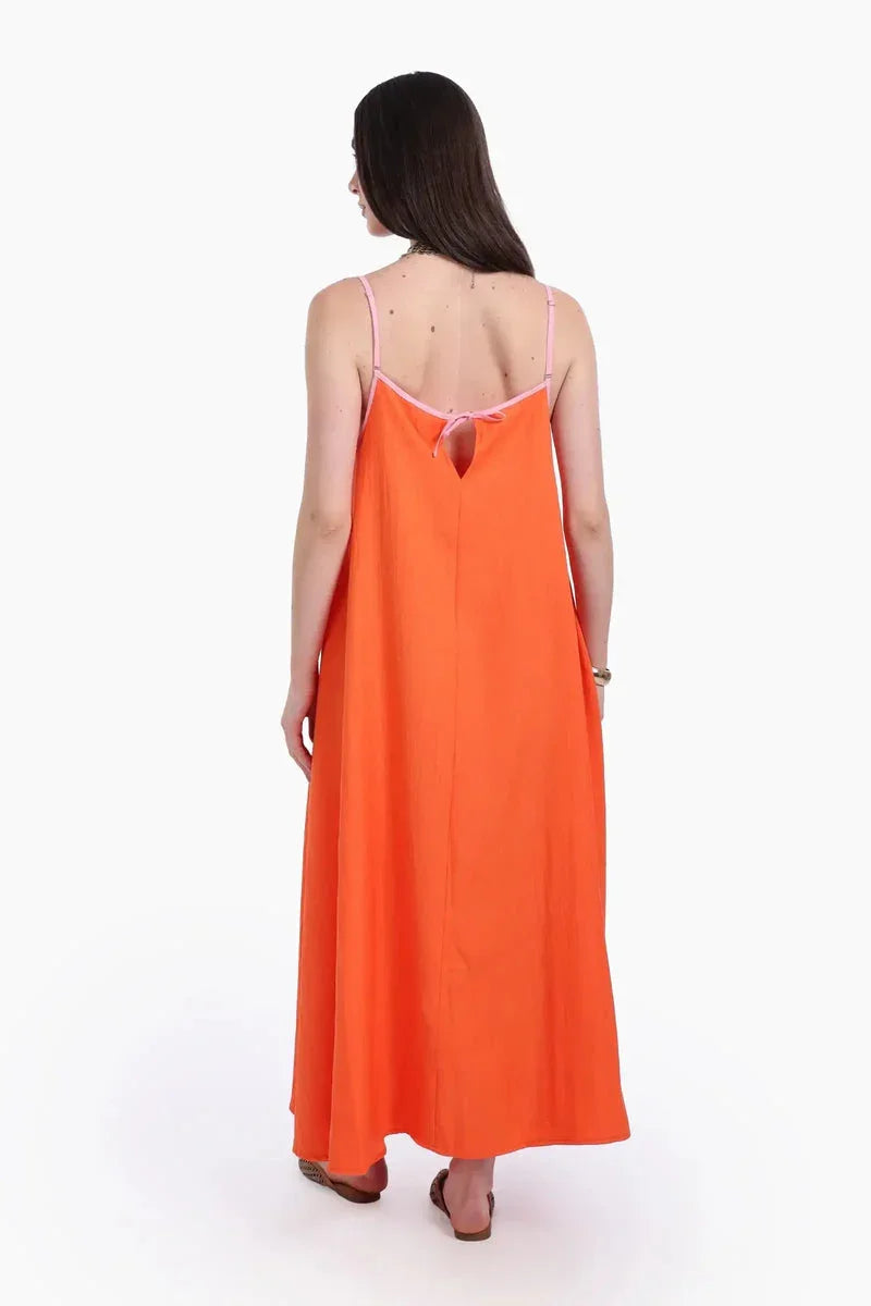 Carina - Orange Relaxed Fit Lounge Dress 4