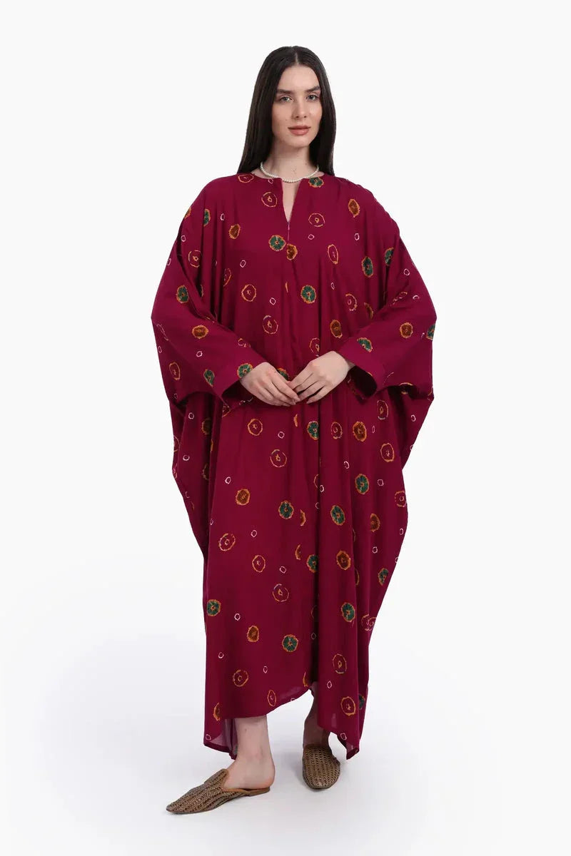 Carina - One Size Printed Poncho Dress 1
