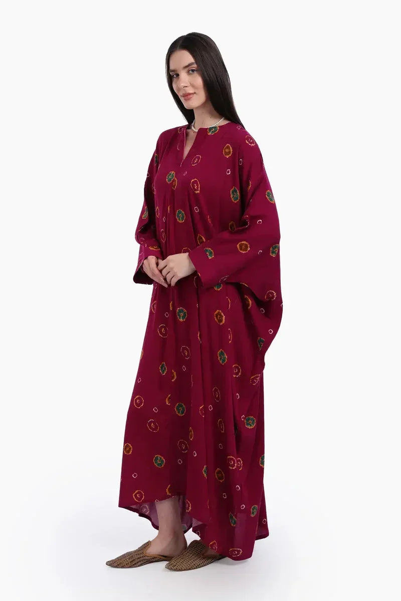 Carina - One Size Printed Poncho Dress 2