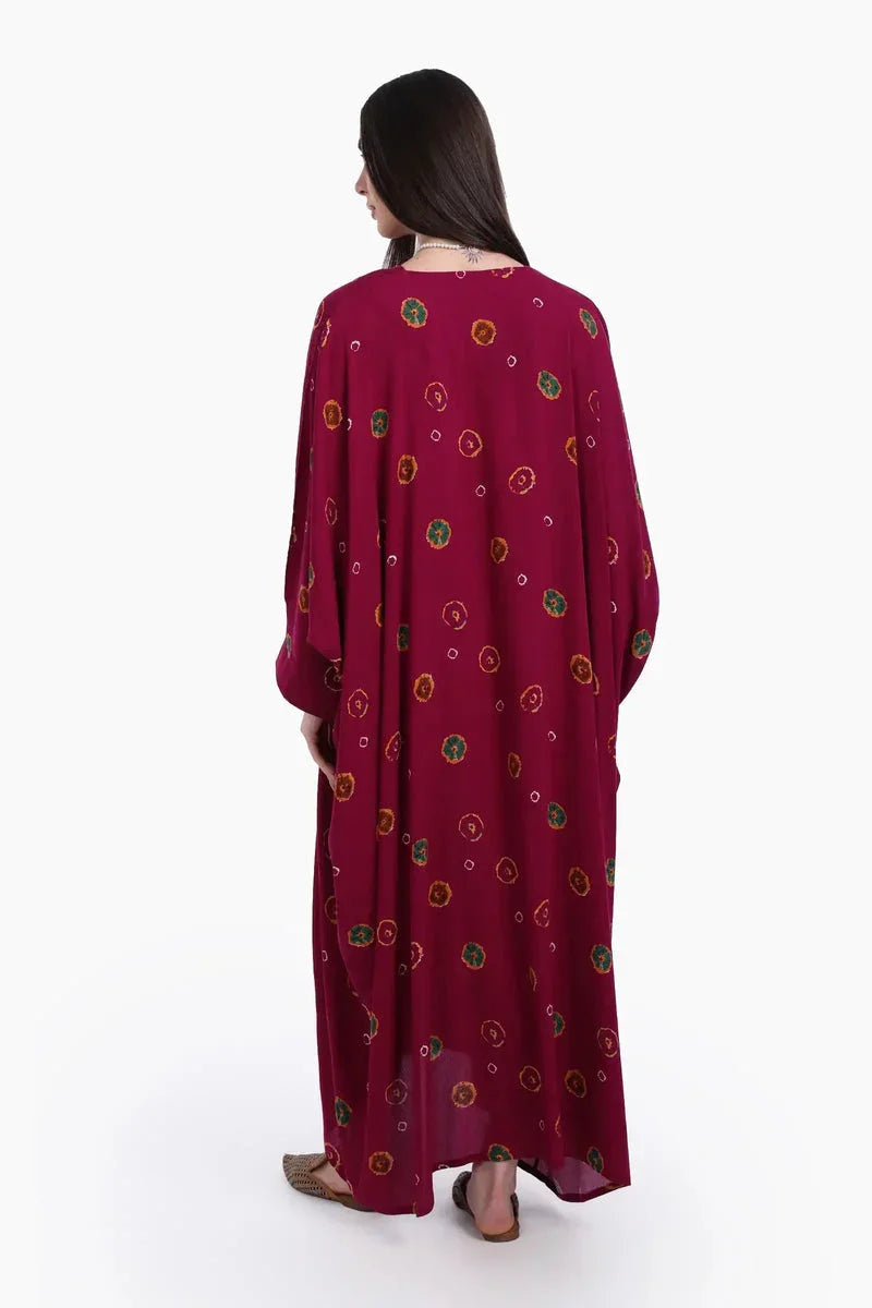 Carina - One Size Printed Poncho Dress 3