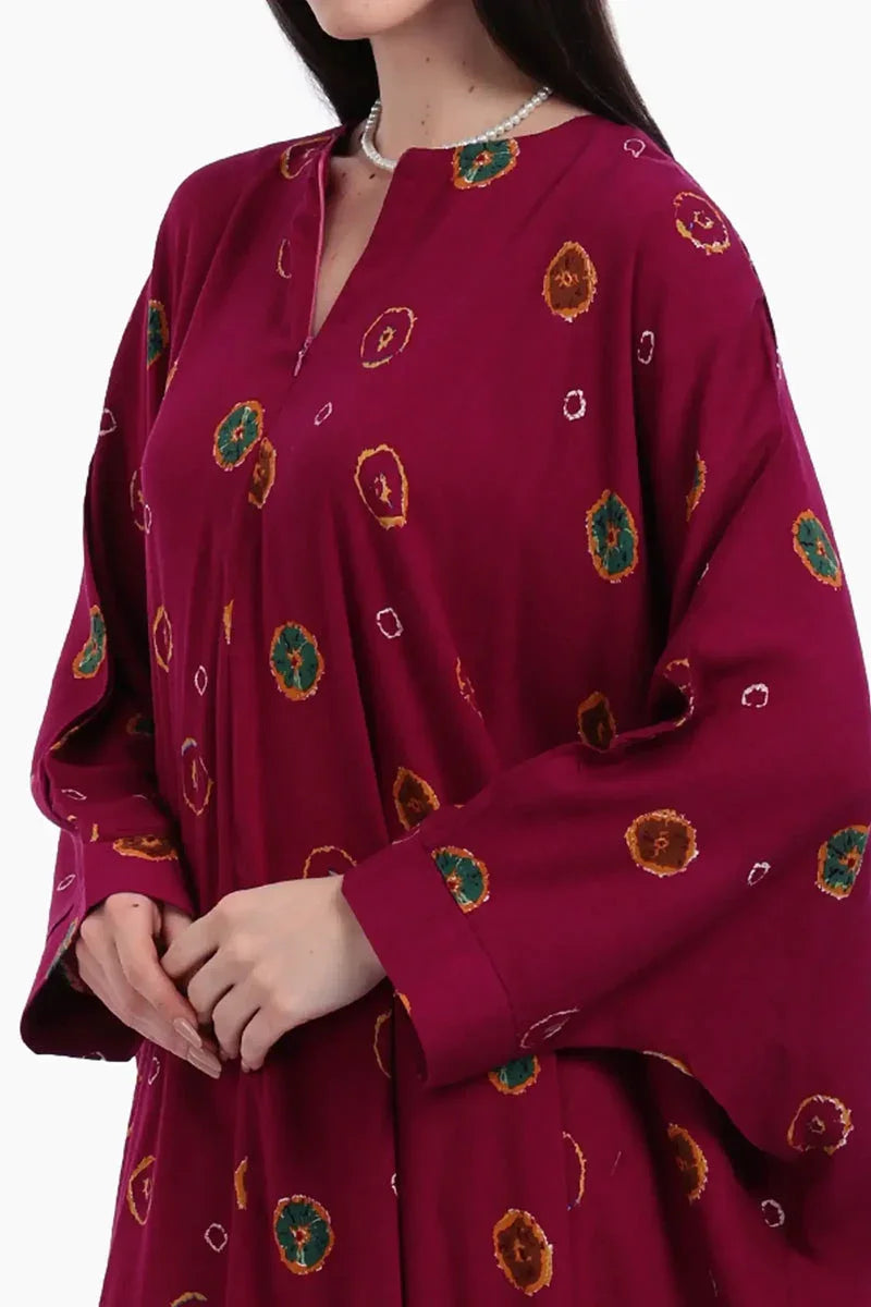 Carina - One Size Printed Poncho Dress 4