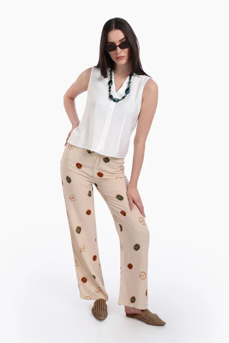 Carina - Collared Sleeveless Shirt 14