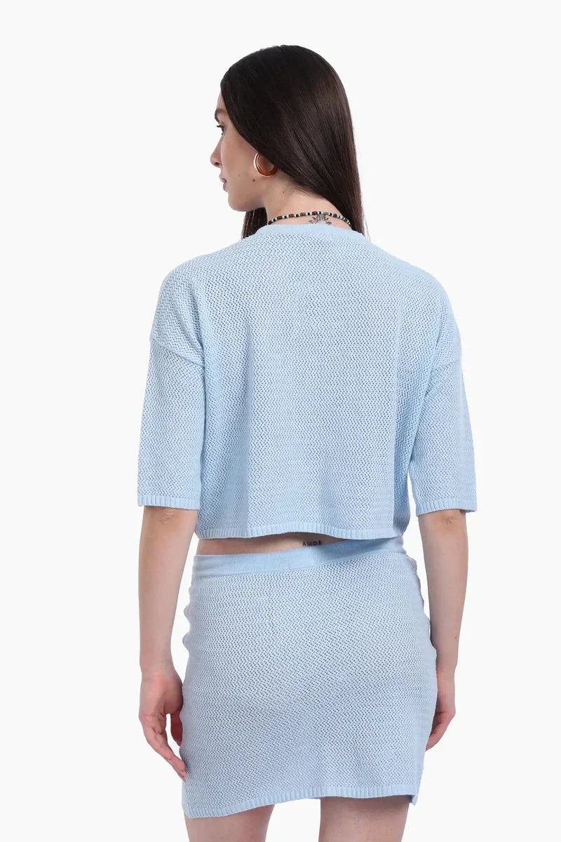 Knit Beach Crop Top & Skirt Set - Carina 6