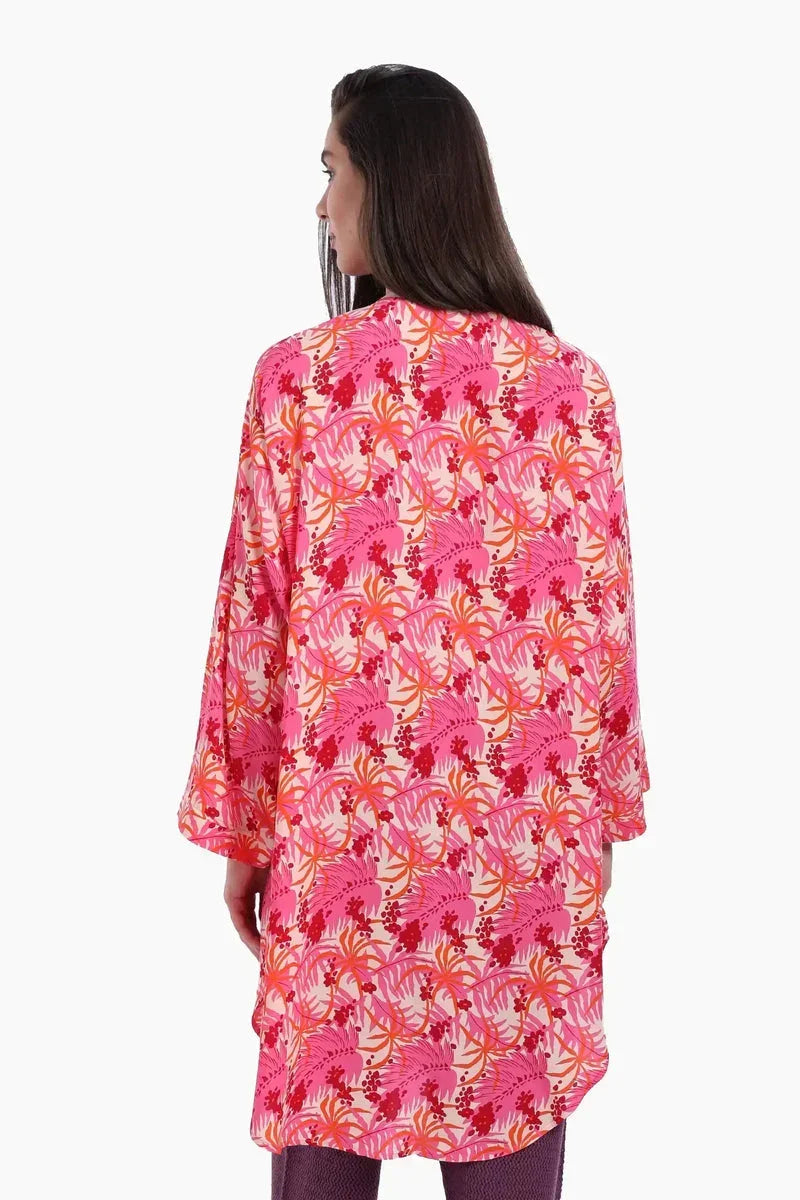 Round Hem Viscose Kimono - Carina 3