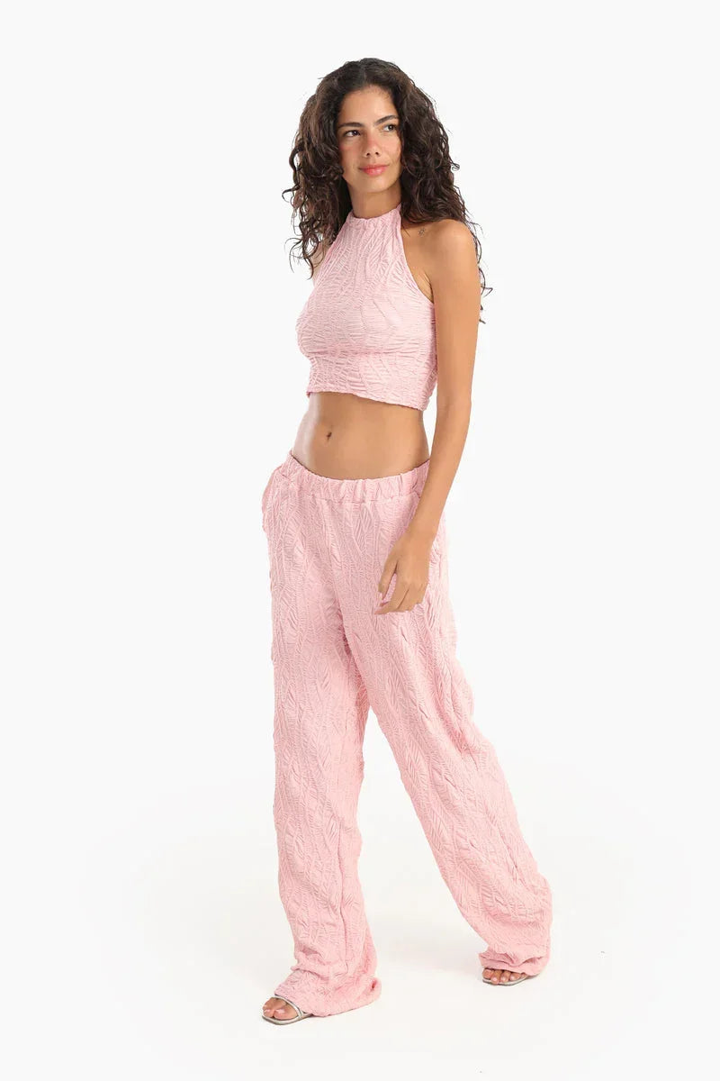 Carina - Ribbed Halter Neck Beach Set 10
