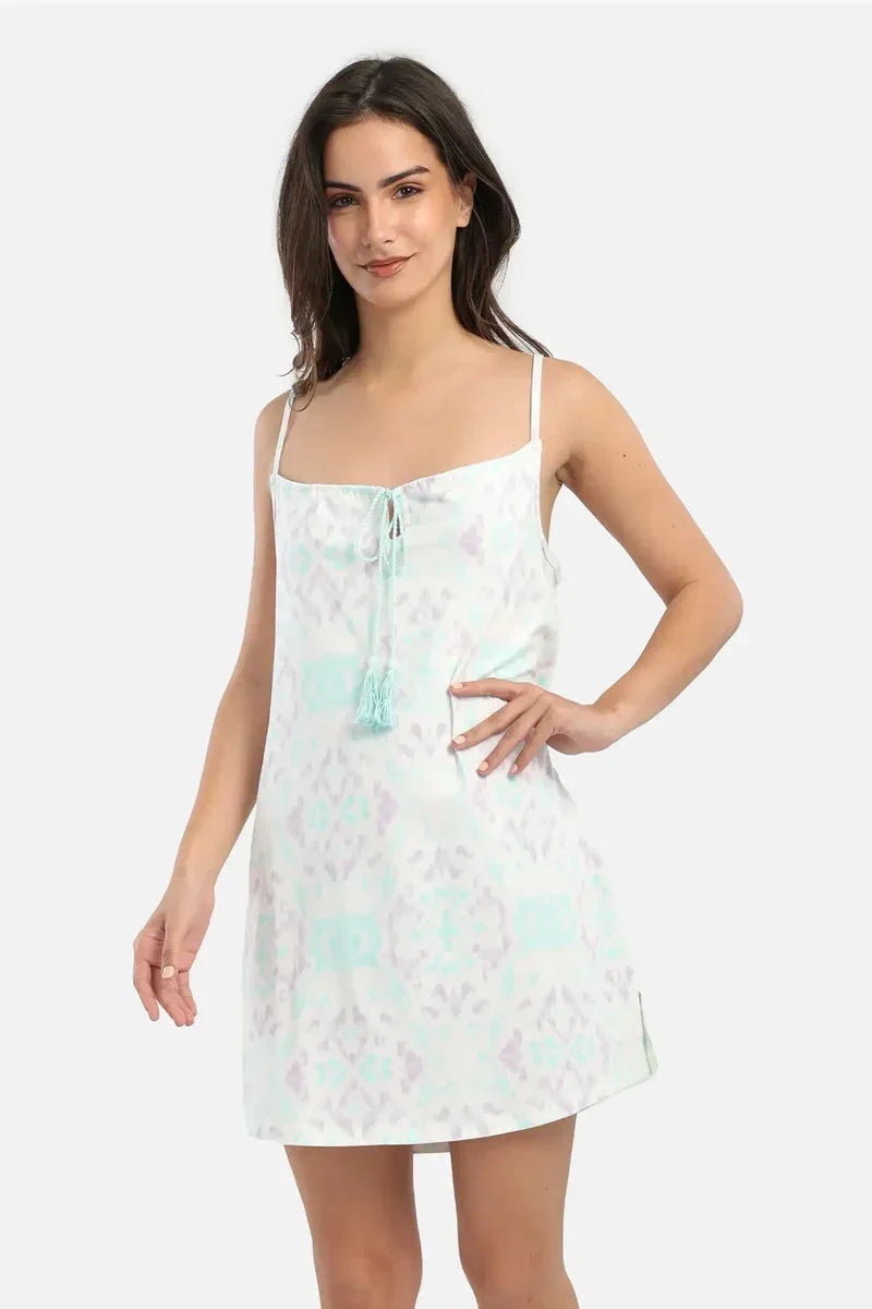 Sleeveless Cotton Nightgown - Carina 1
