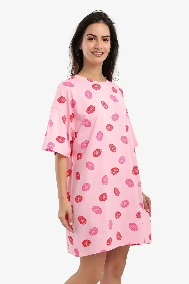 Carina - Printed Lips Nightgown 5