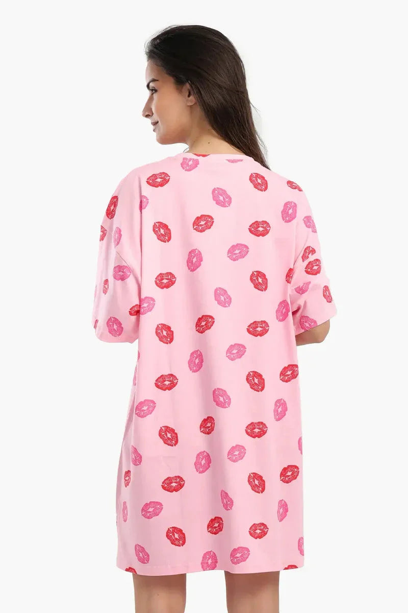Carina - Printed Lips Nightgown 3