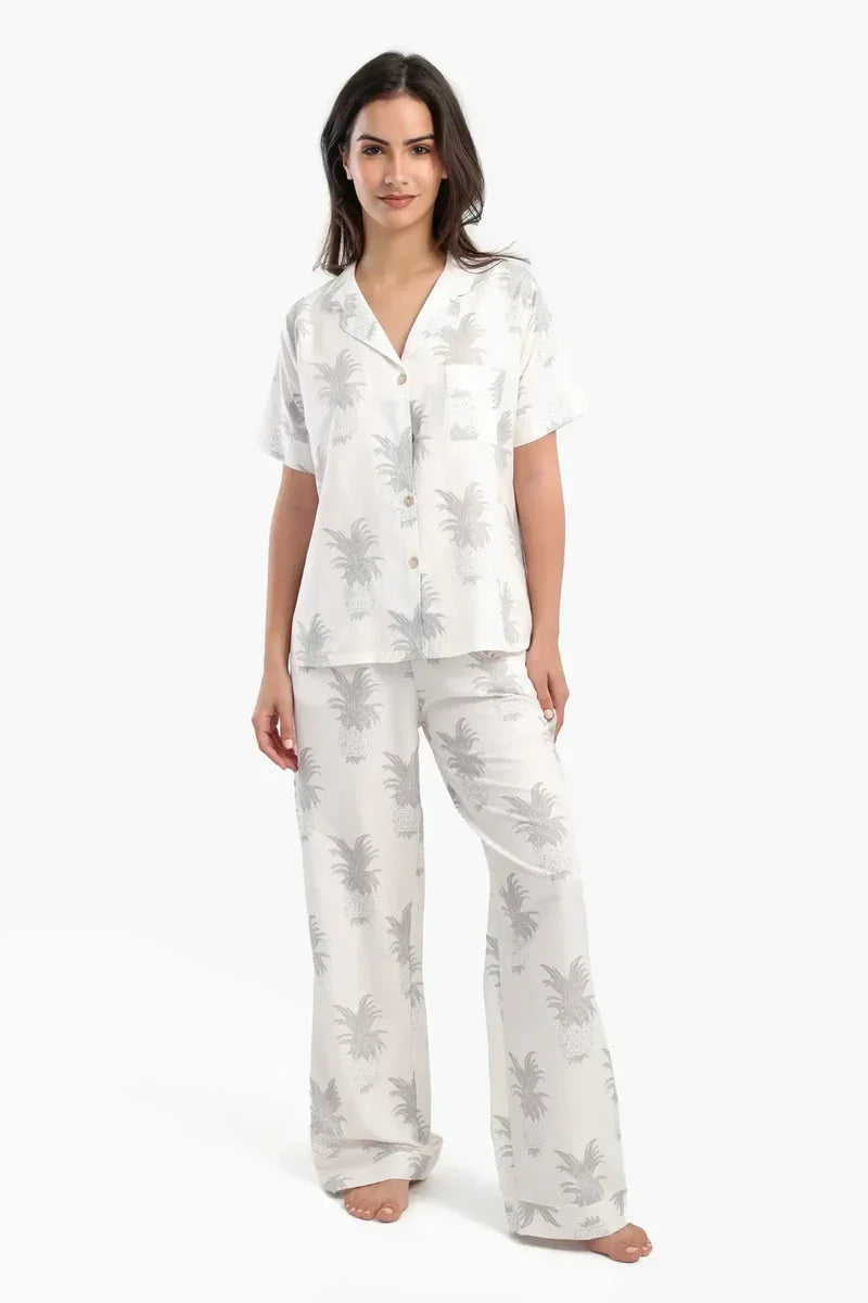 Carina - Pineapple Printed Pyjama Set 1
