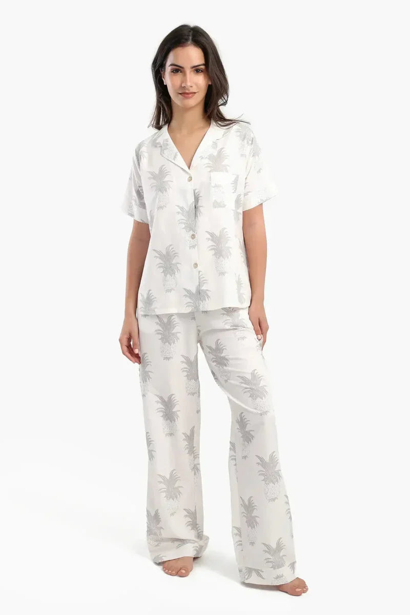 Pineapple Printed Pyjama Set - Carina 1