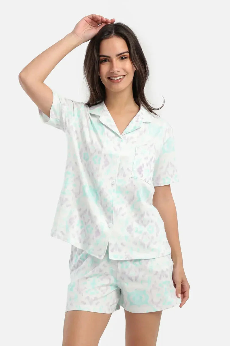 Carina - Pyjama Set with Notch Collar 1