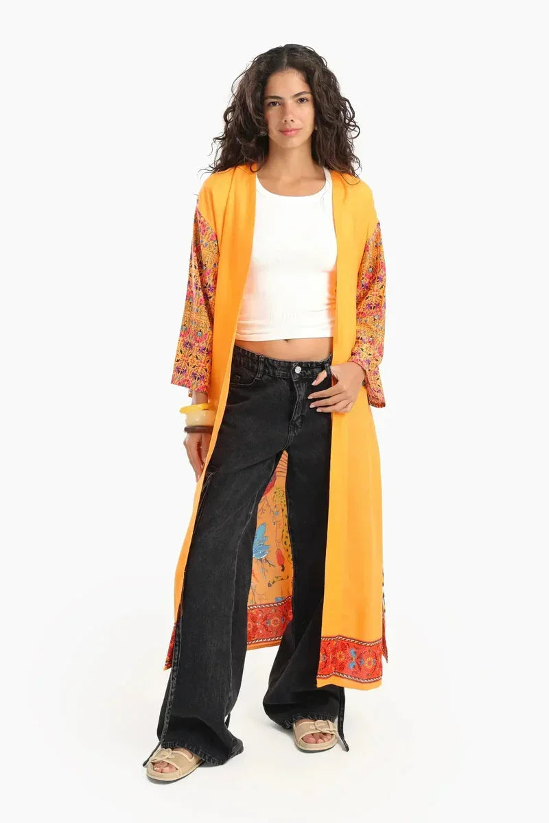 Chic Printed Colored Kimono - Carina 1