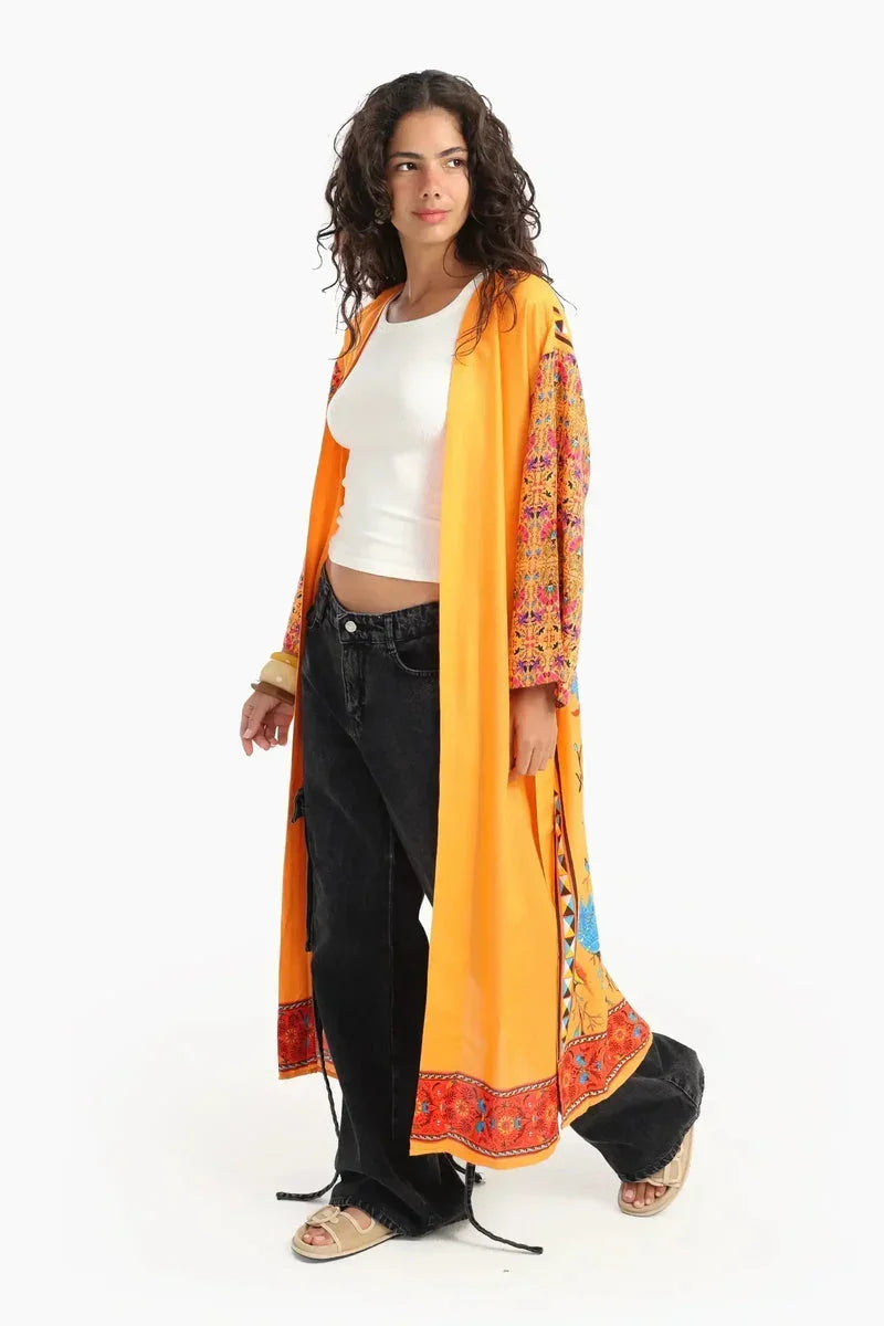 Chic Printed Colored Kimono - Carina 5