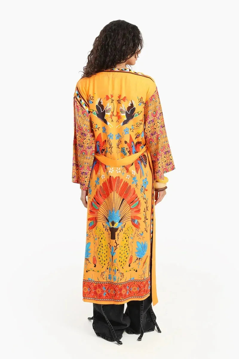 Chic Printed Colored Kimono - Carina 2