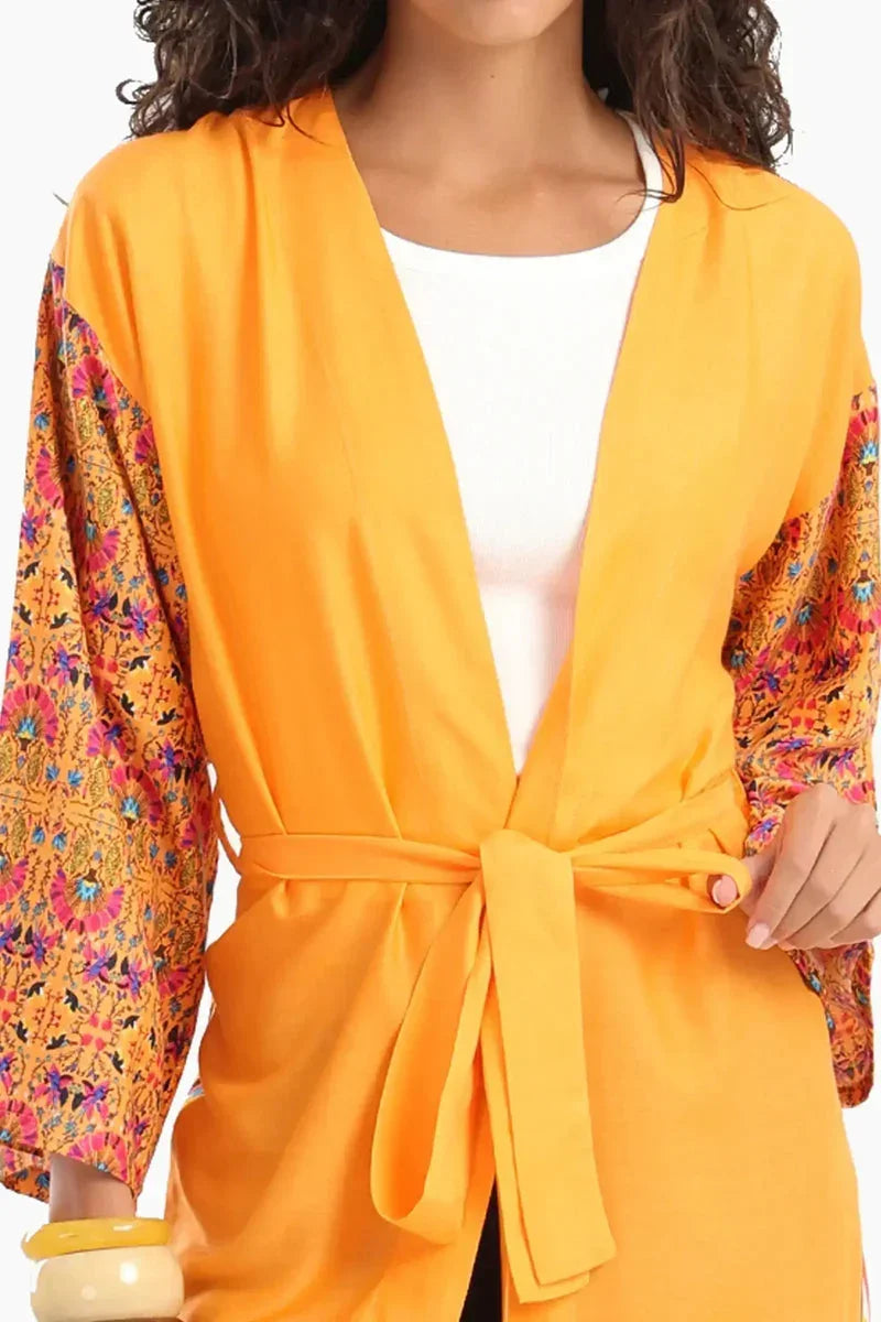 Chic Printed Colored Kimono - Carina 4