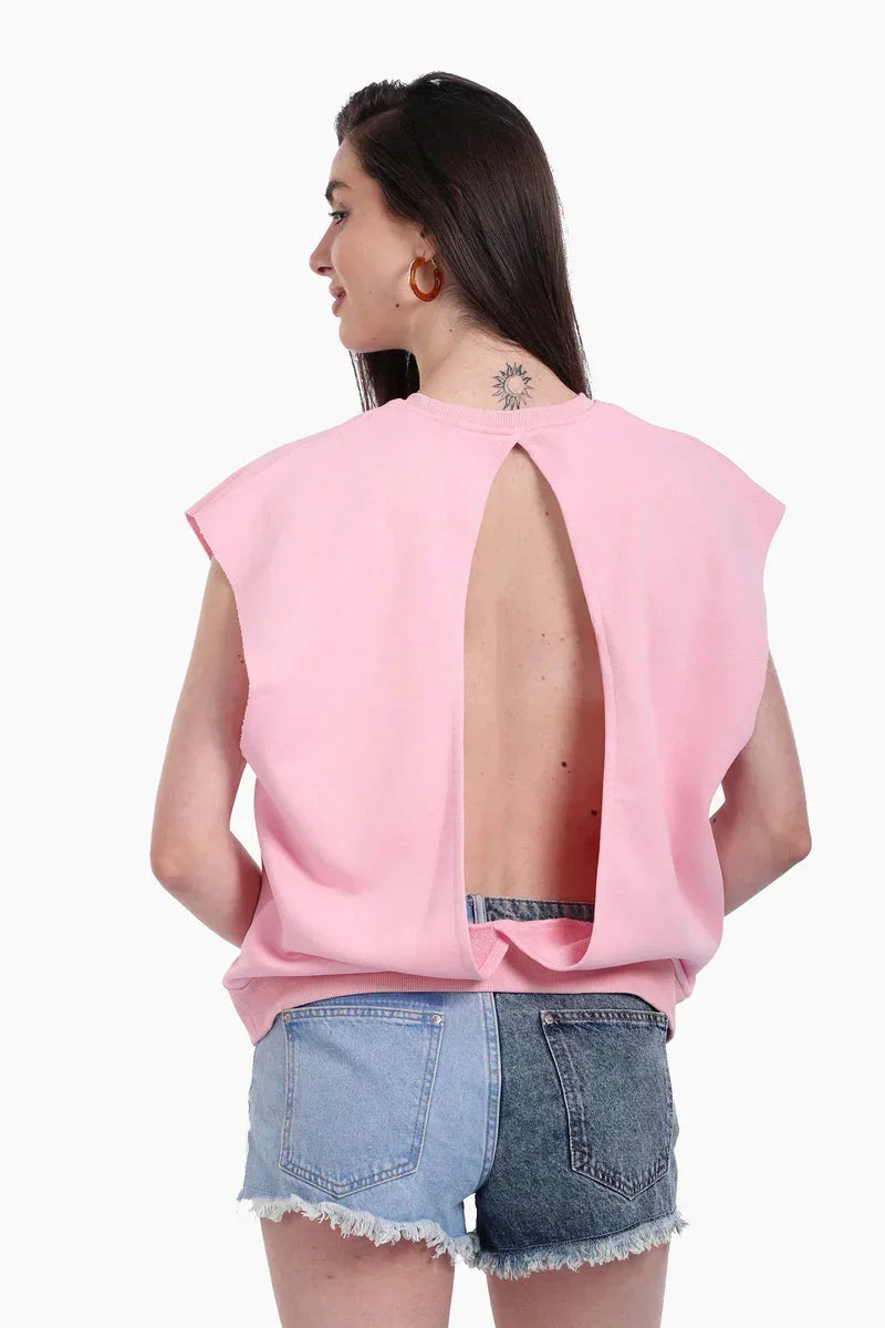 Carina - Open-Back Lounge Sweatshirt 4