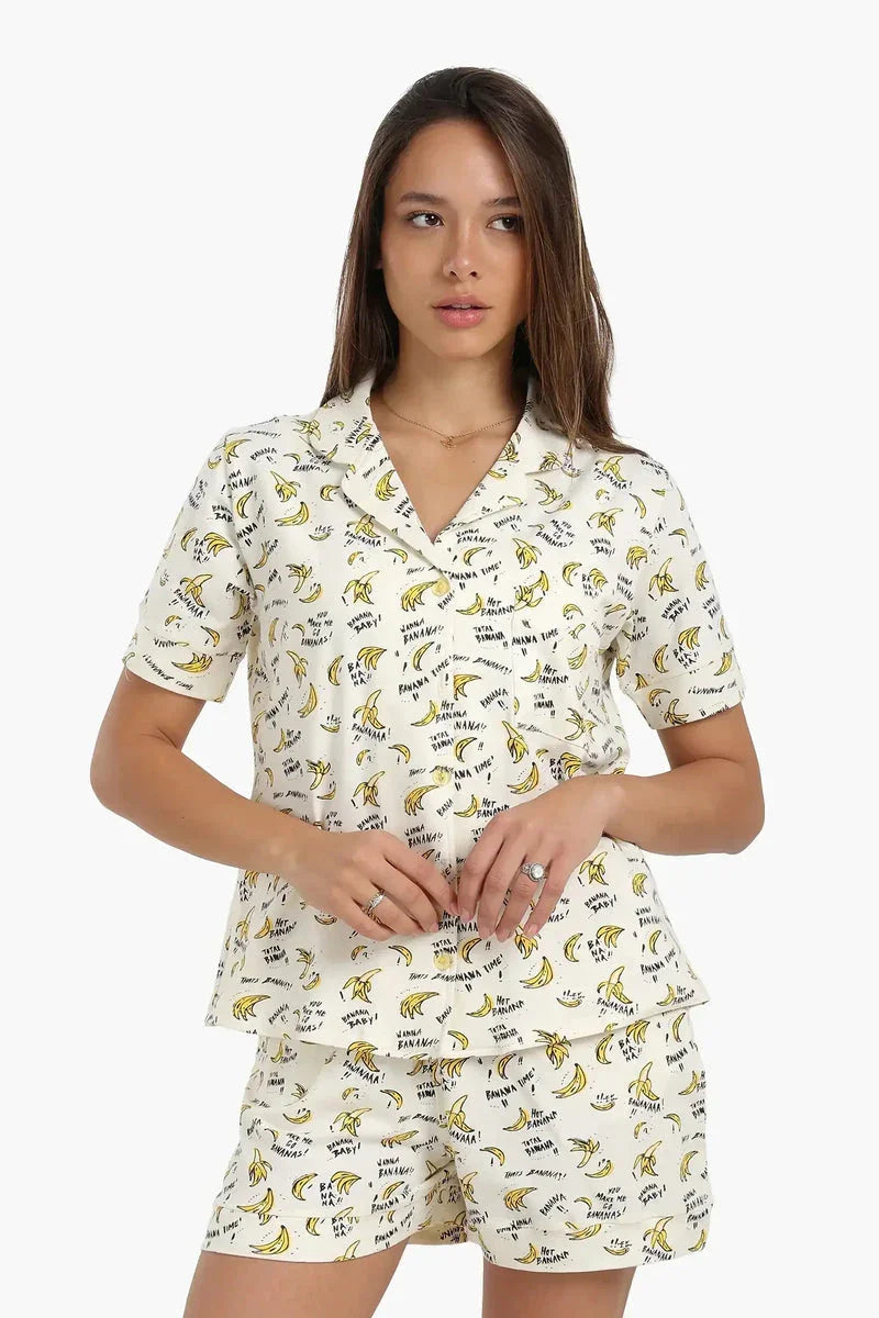 Carina - Bananas Print Pyjama Set 5