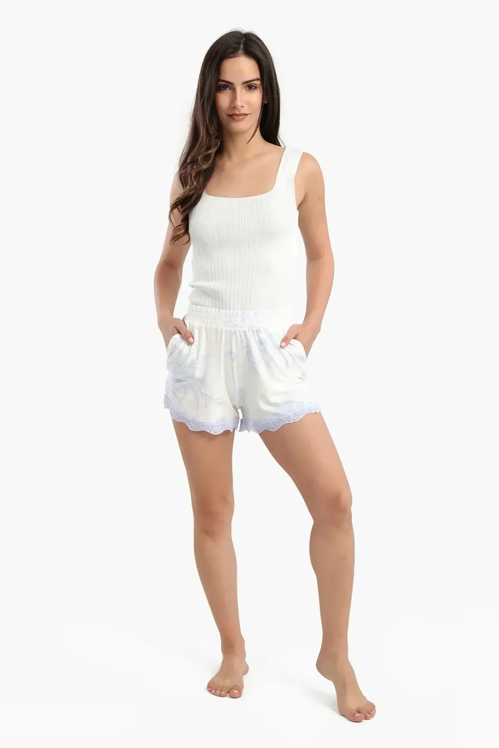Carina - Pyjama Shorts with Side Slits 2