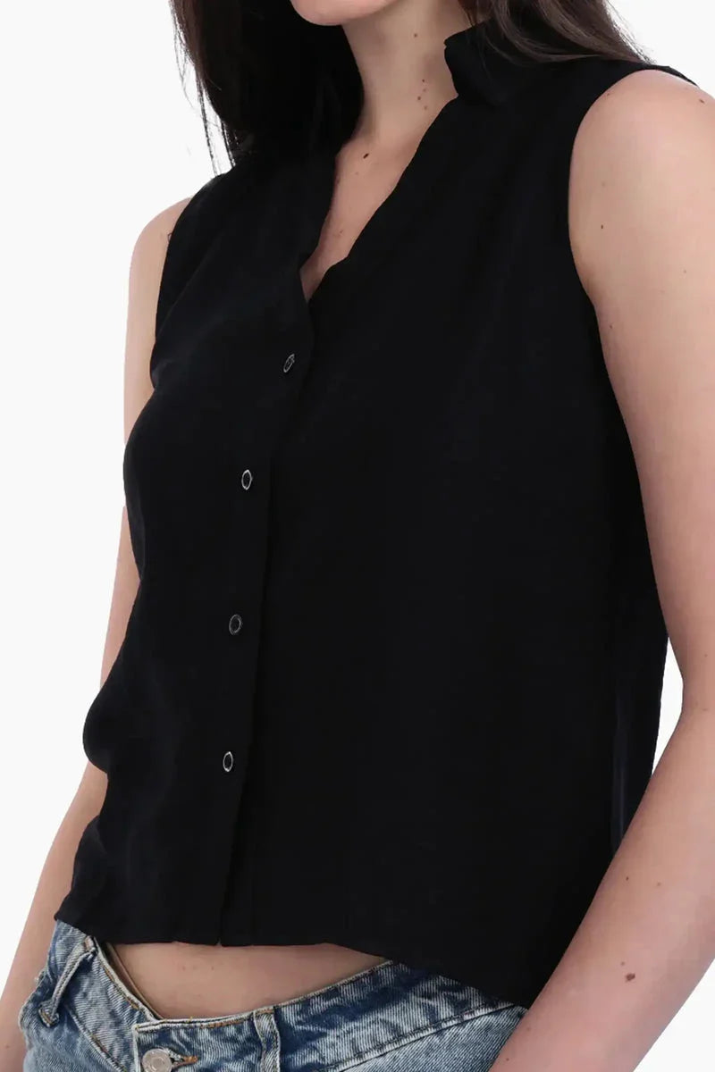 Carina - Collared Sleeveless Shirt 10