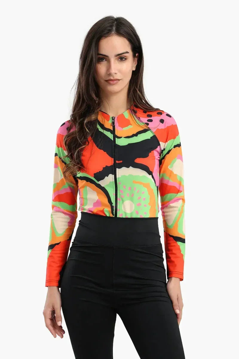 Fruity Rash Guard Swimsuit - Carina 1