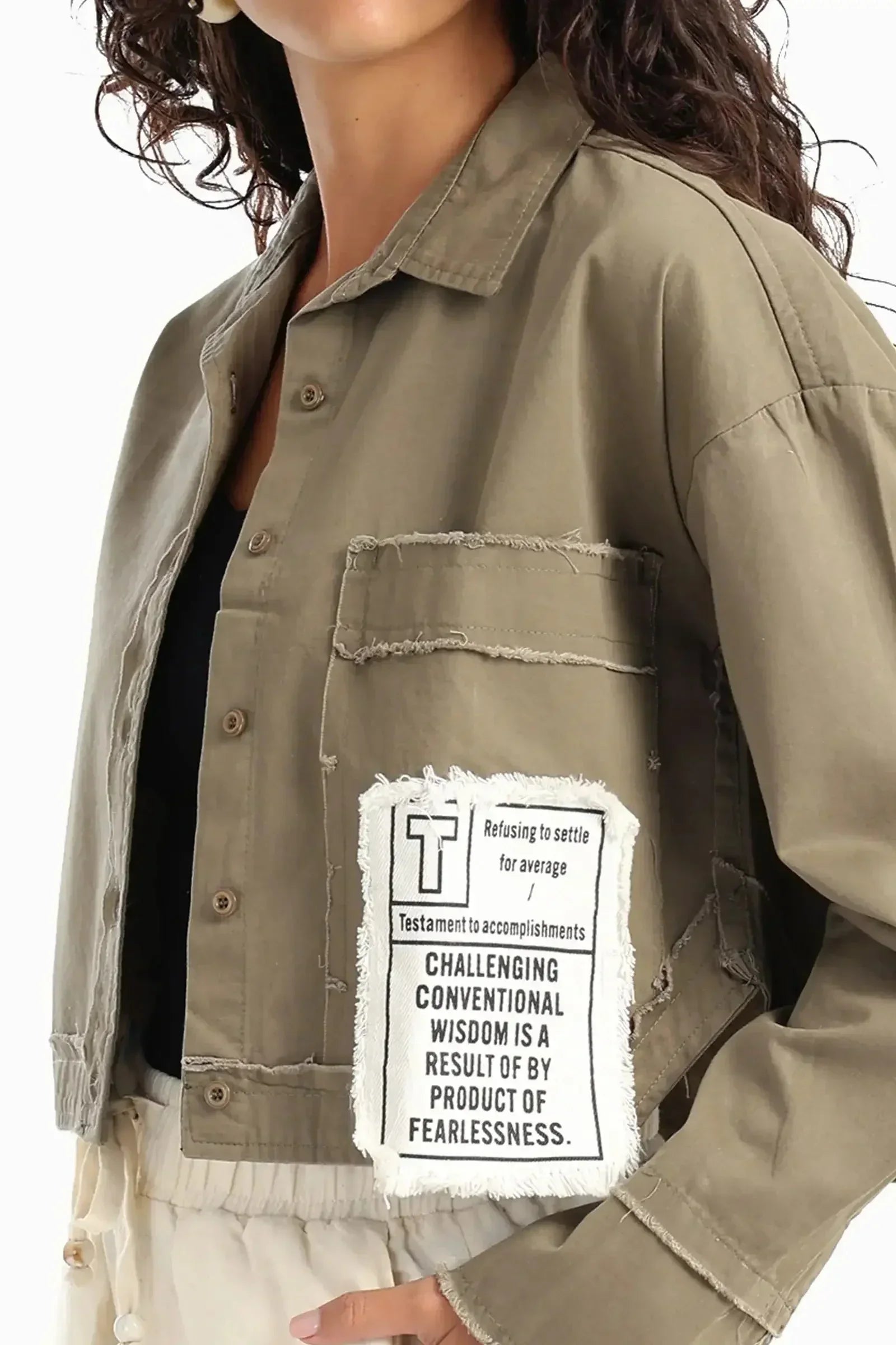 Carina - Cropped Shirt with Side Print 4