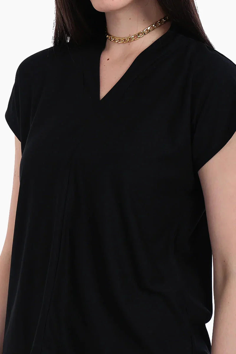 Carina - Black Crepe Blouse 4