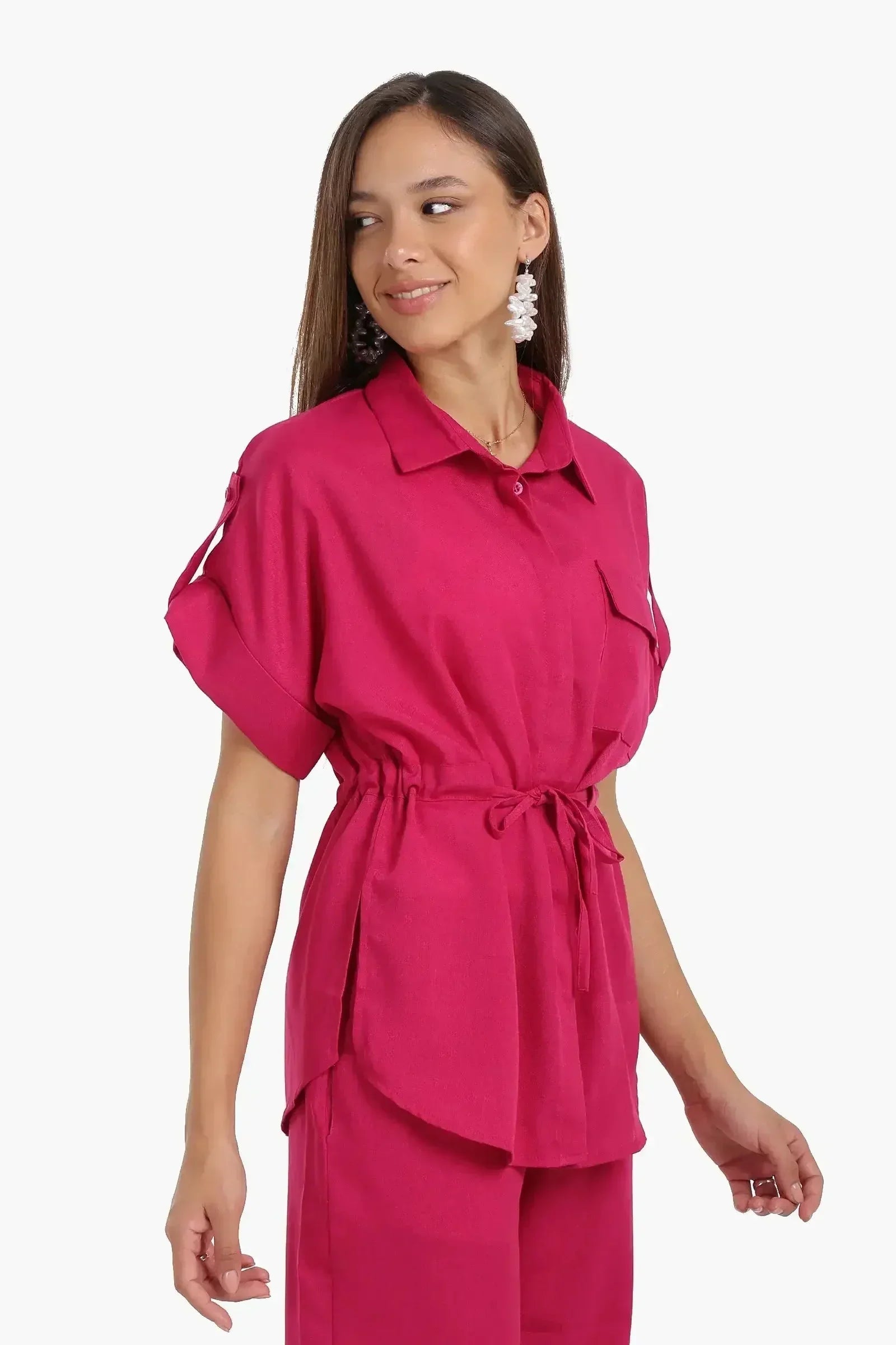 Carina - Lounge Shirt with Drawstring Waist 1