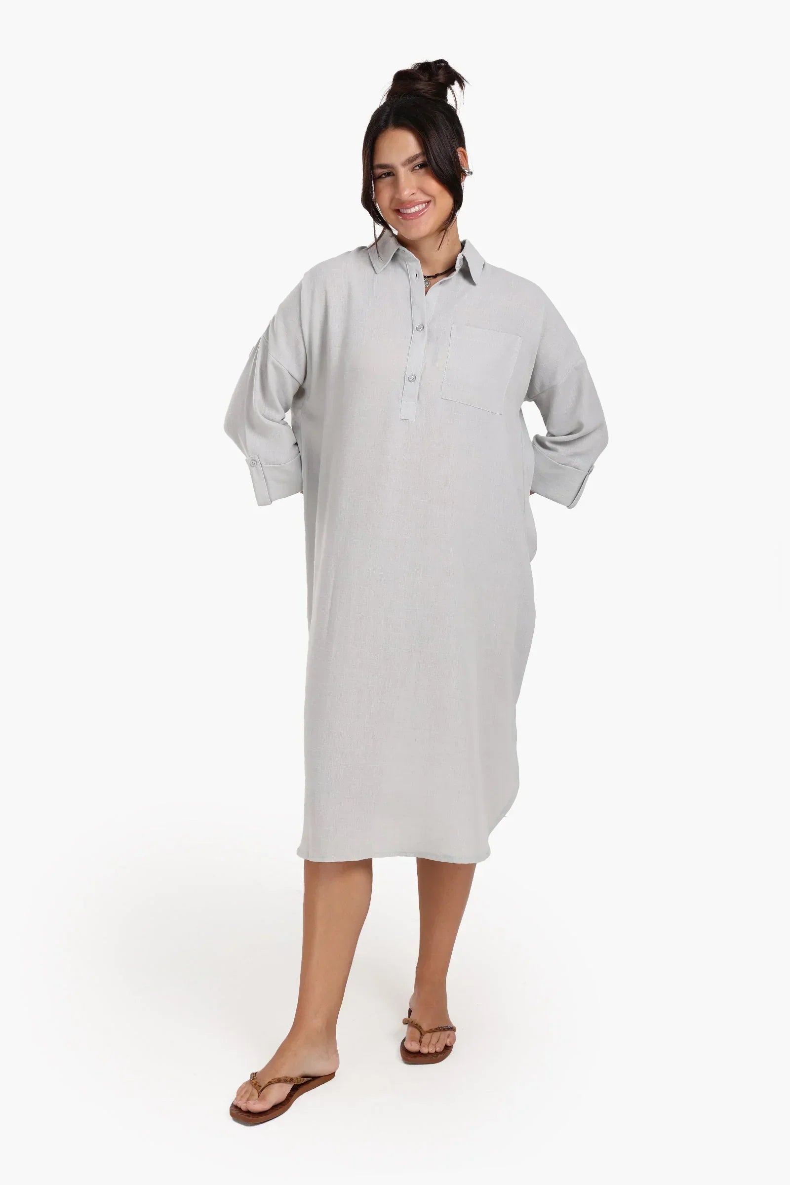 Clue - 3/4 Sleeves Midi Dress 7