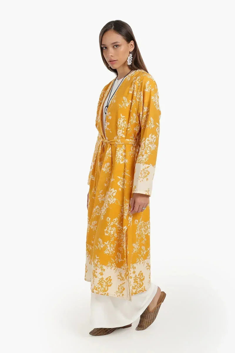 Cotton Colored Midi Kimono - Carina 2