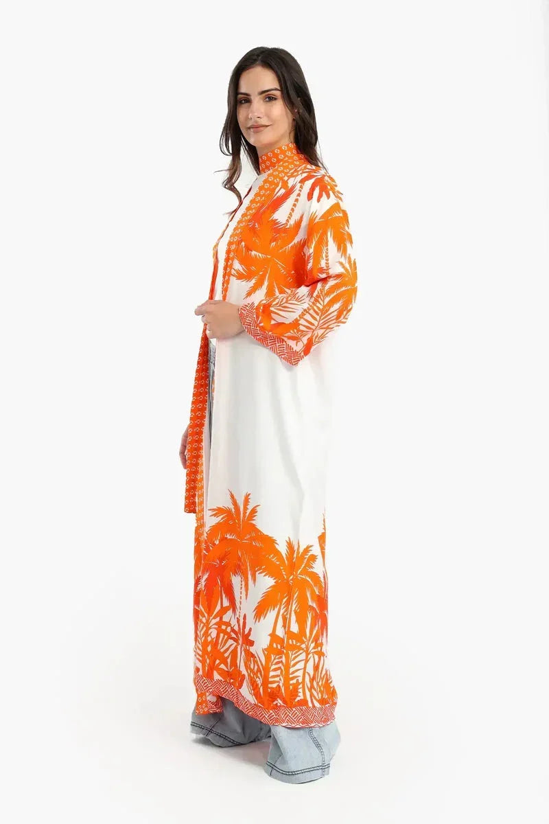 Carina - Palm Trees Printed Kimono 3