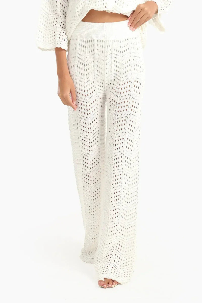 Carina - Fishnet Cotton Beach Pants 1