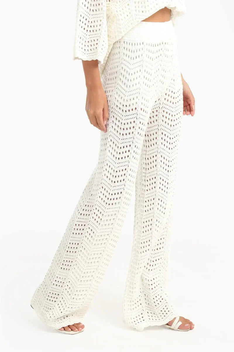 Carina - Fishnet Cotton Beach Pants 3