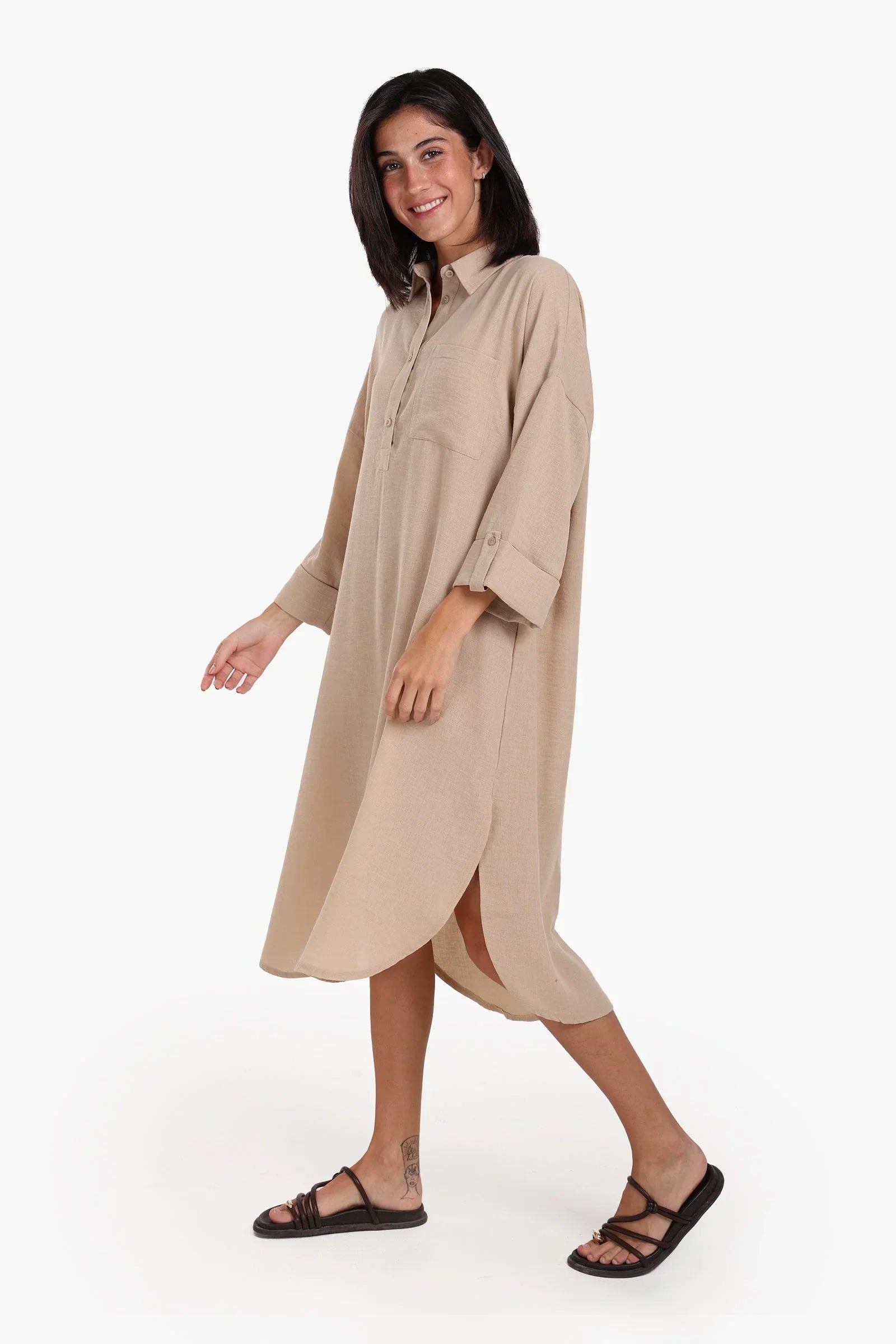 Clue - 3/4 Sleeves Midi Dress 4