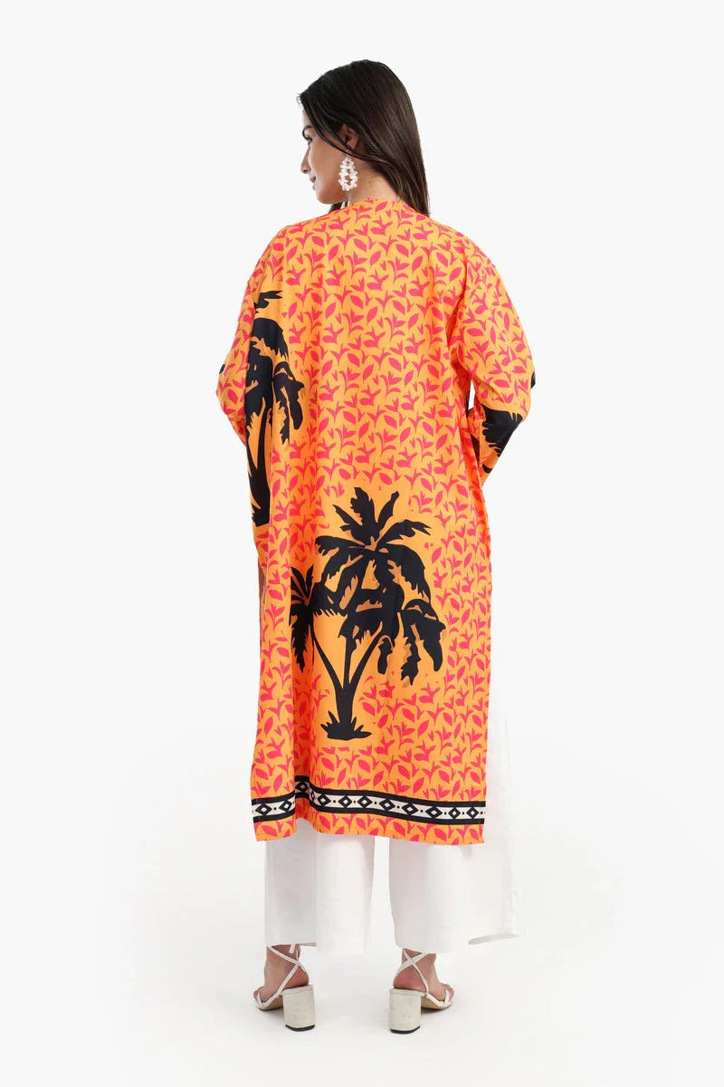 Carina - Colorful Palm Printed Kimono 4