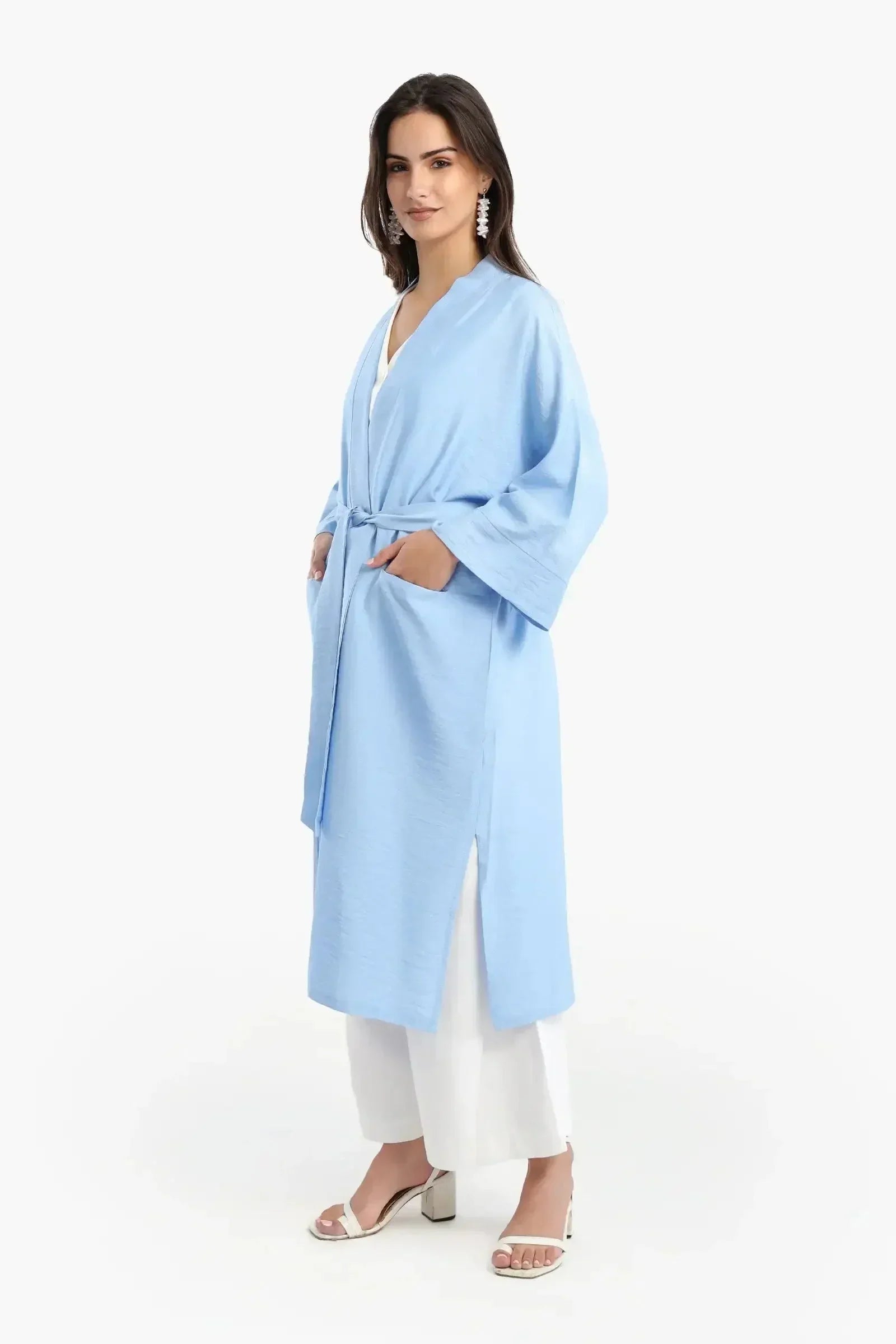 Carina - Blue Open Front Kimono 3