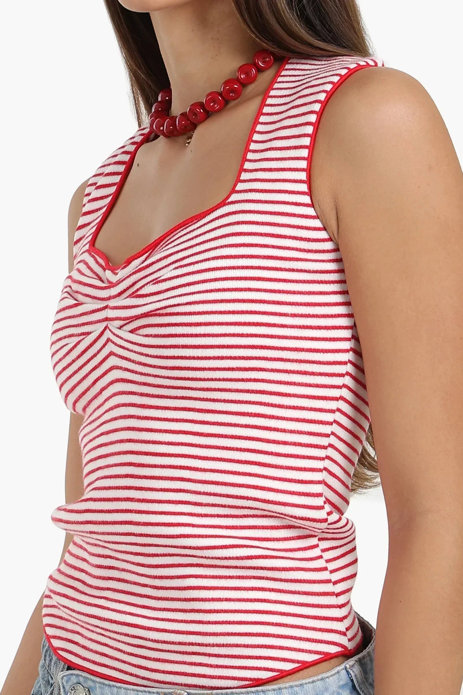 Carina - Sleeveless Cut Tank Top 4