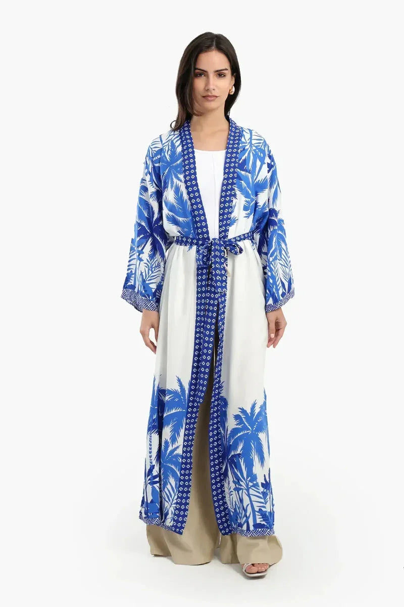 Carina - Palm Trees Printed Kimono 1