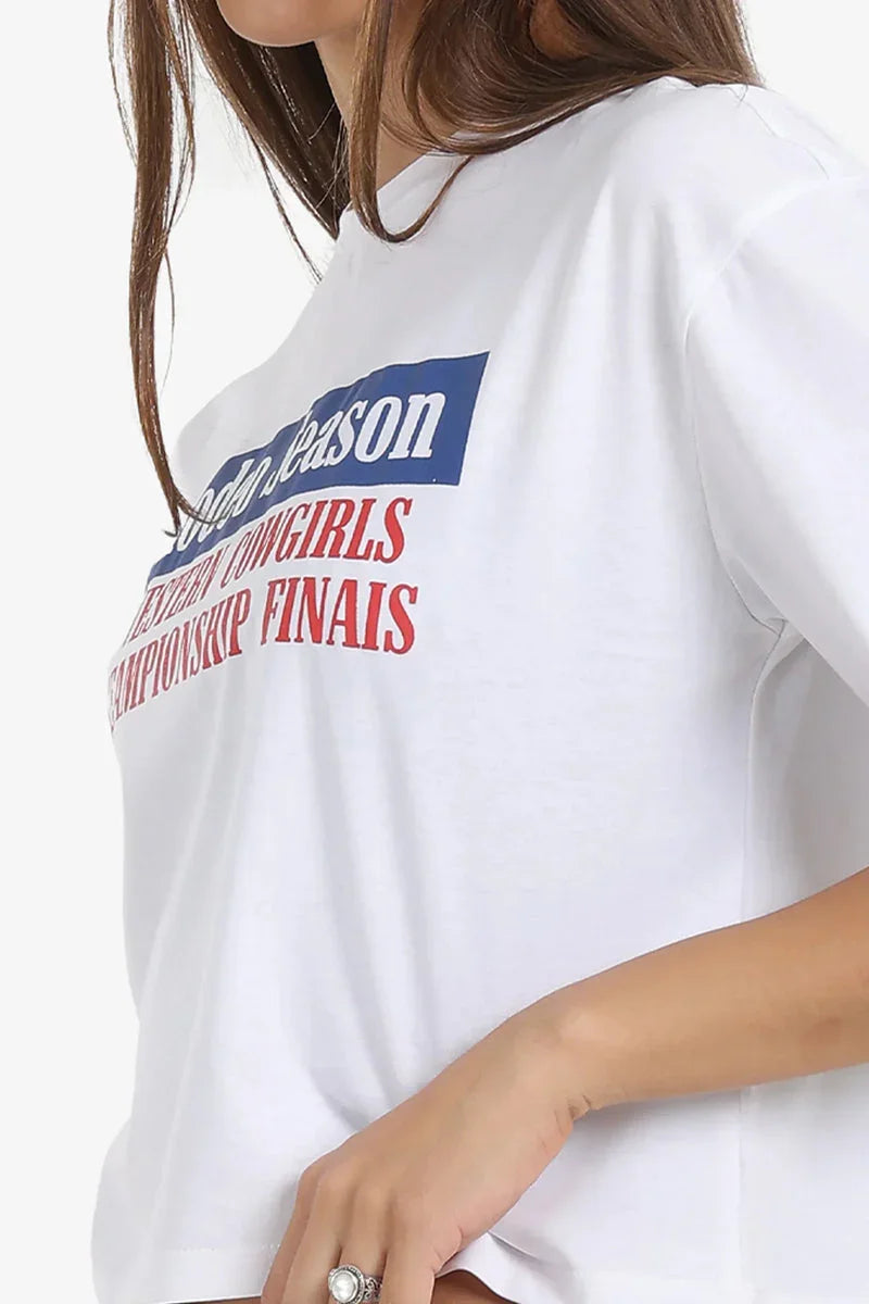 Carina - Off White Printed T-Shirt 4