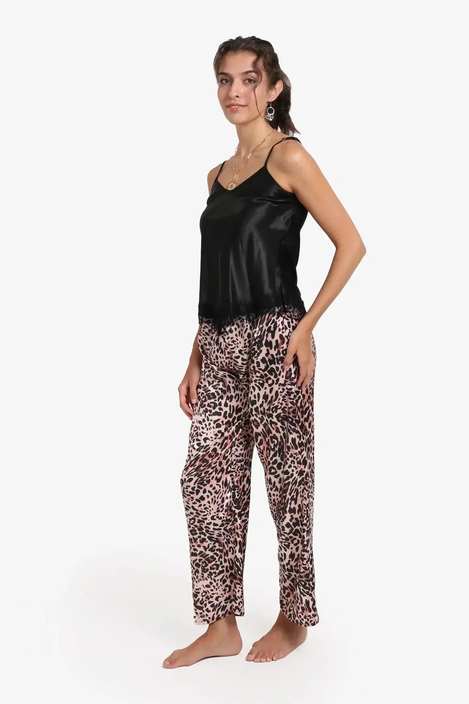 Carina - Printed Satin Pyjama Set 5