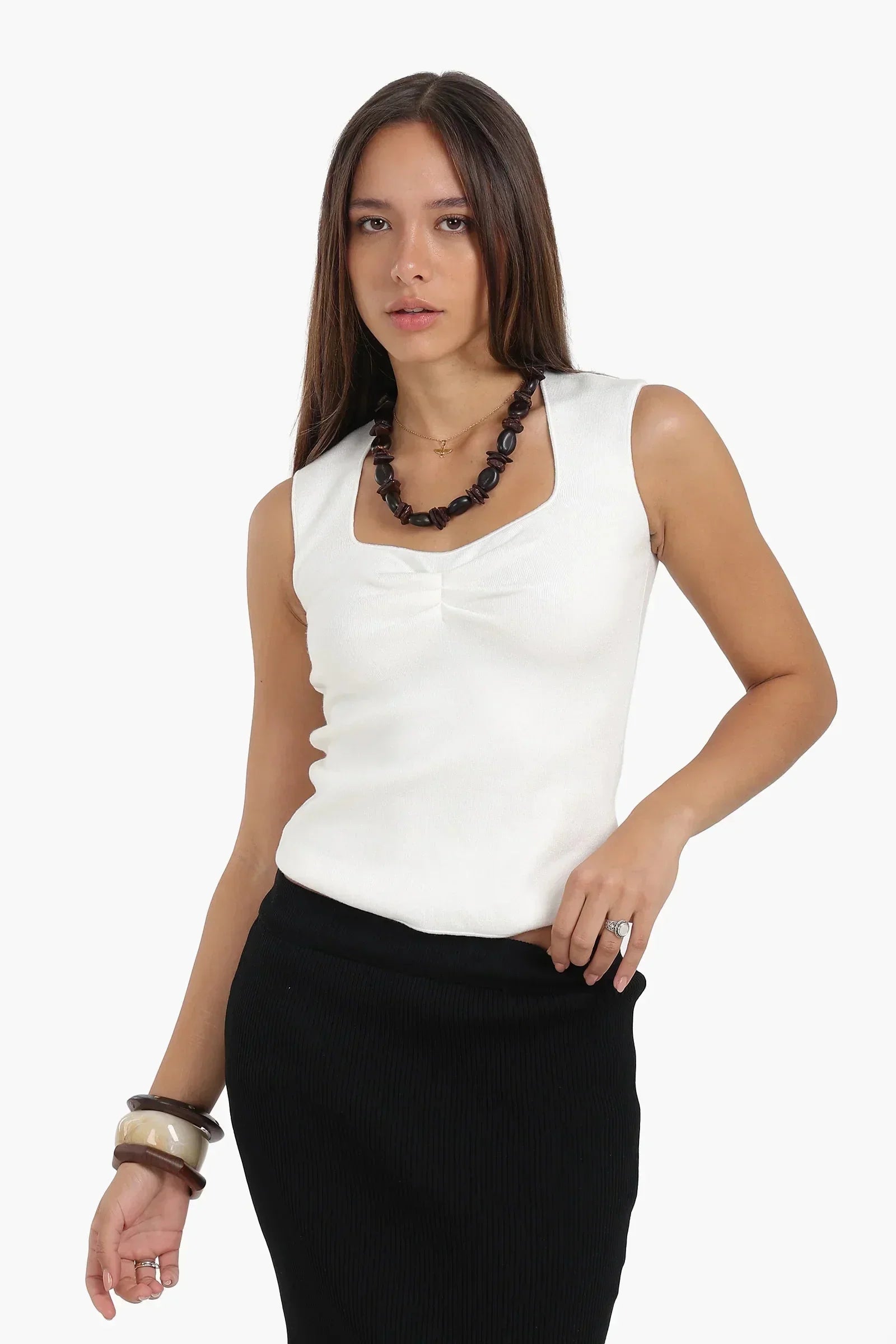 Carina - Sleeveless Cut Tank Top 9